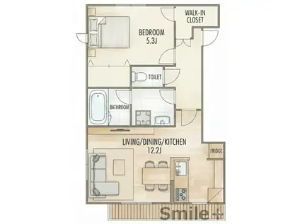 LATELIER(1LDK/3階)の間取り写真