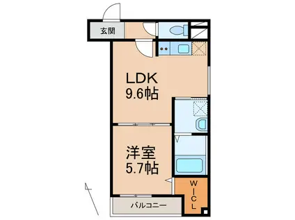 フジパレス新中通III番館(1LDK/3階)の間取り写真