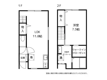 カナルパークサイドRIO ウエスト G棟(1LDK/2階)の間取り写真