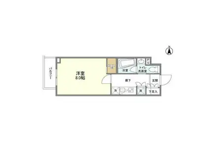 コンフォリア桜上水(1K/2階)の間取り写真