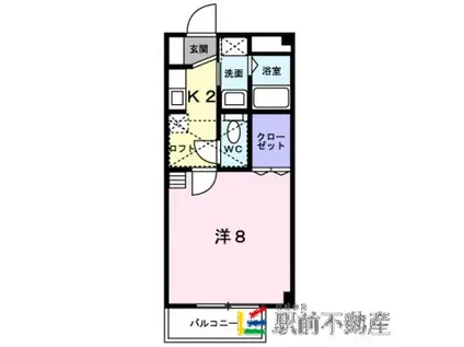 グランデファジョリーノ(1K/2階)の間取り写真