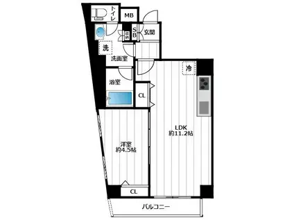 プレセダンヒルズ向島イースト(1LDK/3階)の間取り写真