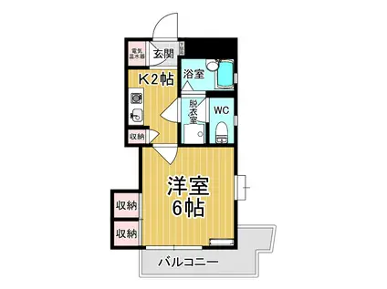 タワーレジデンシア鹿沼(1K/5階)の間取り写真