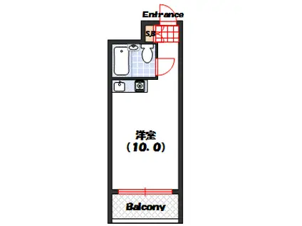 カイザ71(1K/2階)の間取り写真