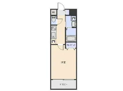 エンクレスト博多駅南II(1K/4階)の間取り写真