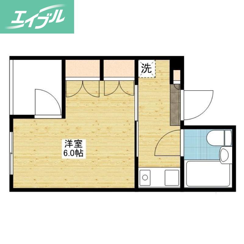 LA VILLA(1K/3階)の間取り写真