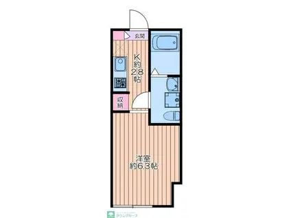 町屋PRIMECOURT(ワンルーム/3階)の間取り写真