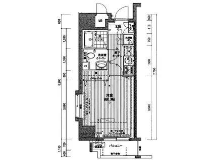 スパシエリーヴァ浅草(1K/7階)の間取り写真