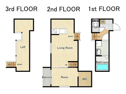 LFB APARTMENT藤光(1LDK/2階)の間取り写真