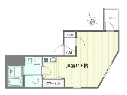 メゾンクオーレ(ワンルーム/1階)の間取り写真