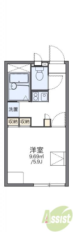 レオパレスみやび(1K/2階)の間取り写真