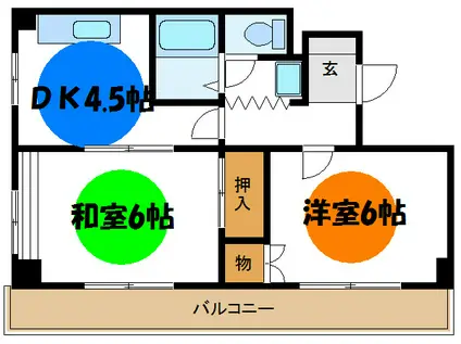 鍛冶屋館(2DK/3階)の間取り写真