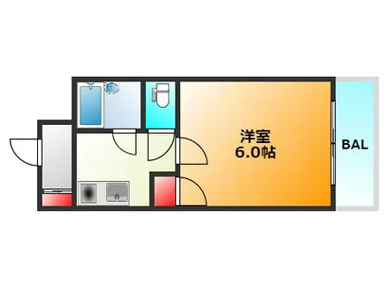 オークTAKEDA(1K/5階)の間取り写真
