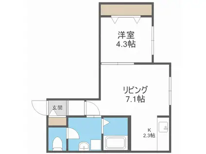 STEDY STATE MOTOMACHI(1LDK/1階)の間取り写真