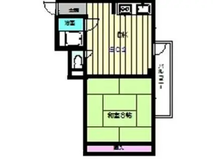 庄司コーポ(1DK/5階)の間取り写真