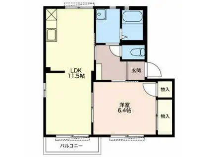 ルミエールハイム(1LDK/1階)の間取り写真