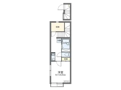 レオネクストかず(1K/2階)の間取り写真