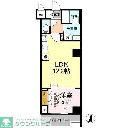 ロイジェント潮見(1LDK/3階)の間取り写真