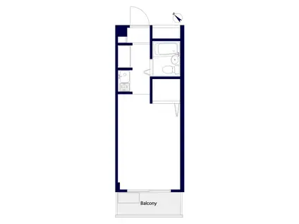 ナリッシュ目黒(ワンルーム/3階)の間取り写真