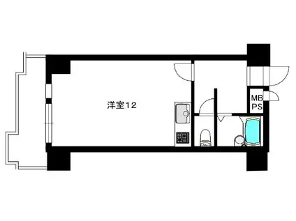 朝日プラザ高津III(ワンルーム/3階)の間取り写真