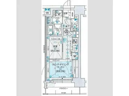 プレサンスレイズ桜山ウエスト(1LDK/11階)の間取り写真
