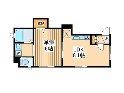 セレニテ東梅田アリエ(1LDK/9階)の間取り写真