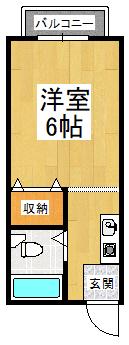 伸和ハイツ(ワンルーム/2階)の間取り写真