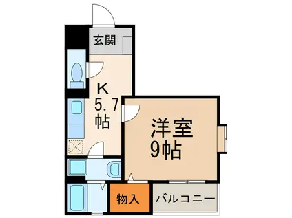 エクセル(1K/3階)の間取り写真