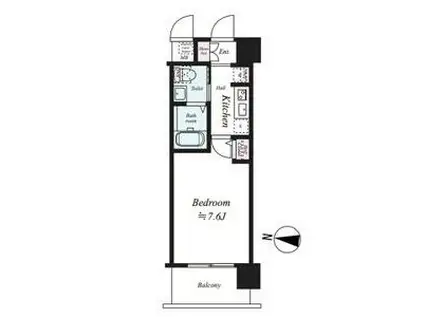 エステムコート難波サウスプレイスVエレージュ(1K/10階)の間取り写真