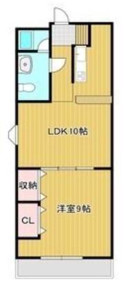 01ビル(1LDK/2階)の間取り写真