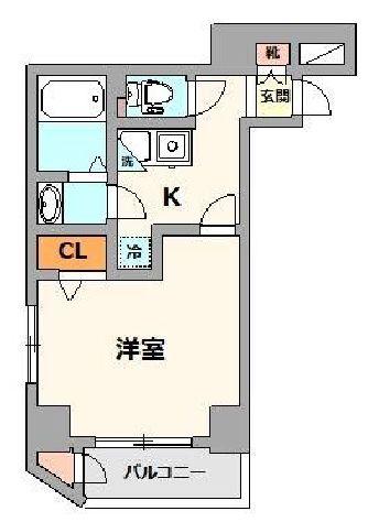 メゾン・ド・ヴィレ神田神保町(1K/2階)の間取り写真