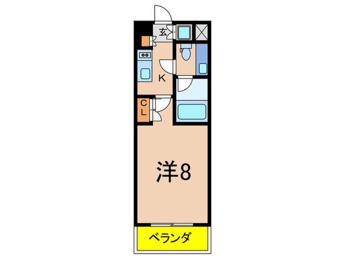 レジディア用賀(1K/4階)の間取り写真