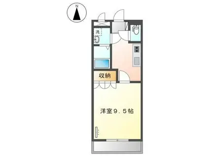 アメニティ市原(1K/2階)の間取り写真