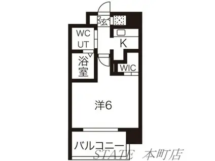 エスリード阿波座サウスプレイス(1K/10階)の間取り写真