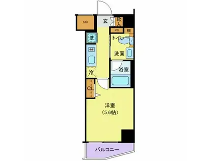 LOG横浜駅東(1K/5階)の間取り写真