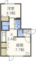 OGGI南円山(1LDK/2階)の間取り写真