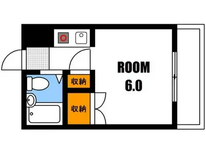 グリーンハイツ落合I(ワンルーム/4階)の間取り写真