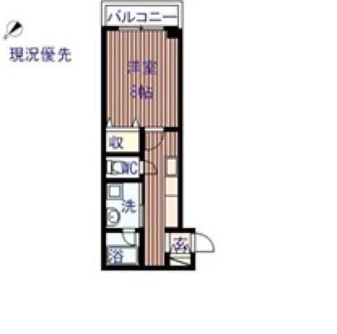 アポイントビル宇品神田(1K/2階)の間取り写真