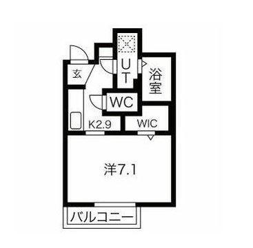 GRAND-JETEグランージュテ(1K/1階)の間取り写真