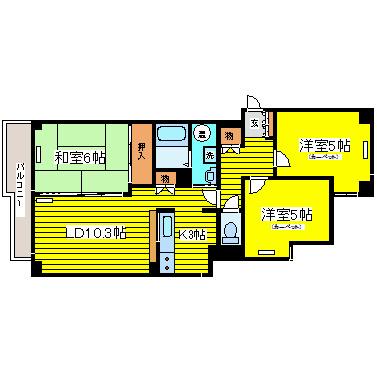  プレステージI (3LDK/7階)の間取り写真