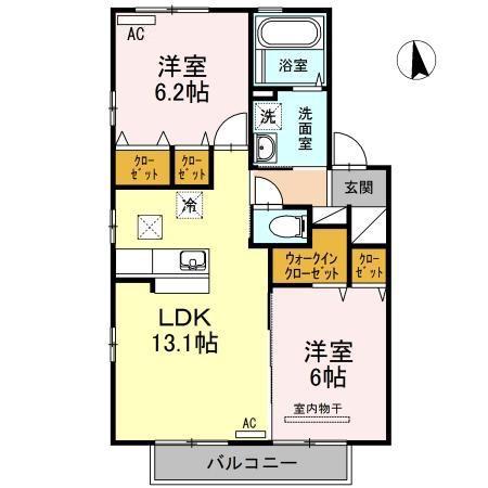 グラン・ノーブル(2LDK/1階)の間取り写真