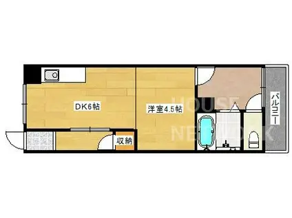 シャンクレール春日II(1DK/1階)の間取り写真