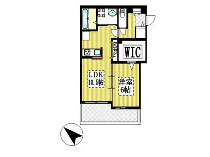 MALIE MAISON(1LDK/2階)の間取り写真