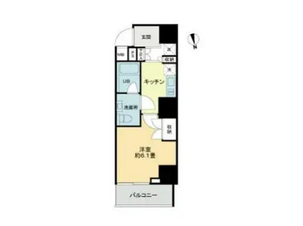 VIOR文京関口(1K/6階)の間取り写真
