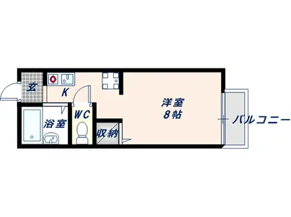 サンビレッジ・デグチIIA棟(1K/1階)の間取り写真