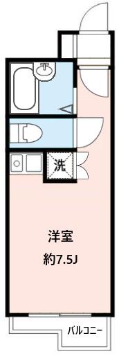 パレドール石川台(ワンルーム/2階)の間取り写真