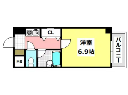 フォレステージ摂津(1K/1階)の間取り写真