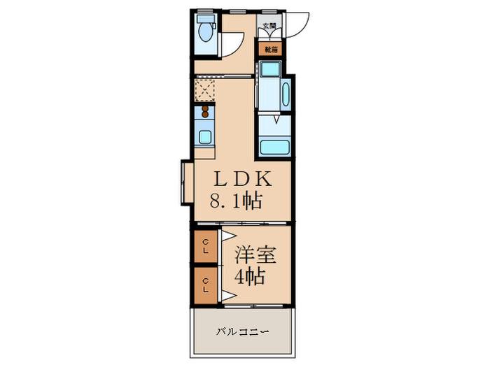 ニューサンリバー14番館(1LDK/5階)の間取り写真