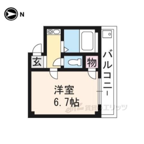 グレース桃園(1K/2階)の間取り写真