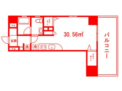 プレール・ドゥーク横浜サウスメゾンロアールー -サウス MAIS(ワンルーム/3階)の間取り写真
